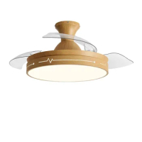 Hidden DC Moter Ceiling Fan Light The bedroom Restaurant Living Room Household Fan Llights Ceiling Fan With Light And Control