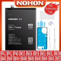 NOHON BP42 BP41 BP40 Battery For Xiaomi Mi 11 Lite Pro Ultra 10 10S 9 SE 8 9T 5S 4C BM3L BM4E BM3E BM3J BM3M BM4F BM4N BM4X BM36
