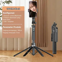 Tongsis Tripod Bluetooth 1.8m Fill light Tongsis Tripod Remote Tongsis hp Selfie Stick Bluetooth 4in