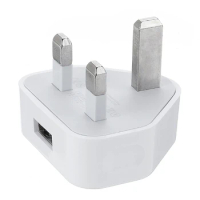 UK Wall USB Plug 3 Pin Travel Adapter Plug Low Power Consumption Dropship