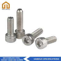Skru M6 M8 M10 Panjang 8mm-100mm Keluli Tahan Karat 304 Hex Hexagon Socket Head Bolt Pengikat Pepeja