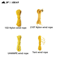 3F UL GEAR 2/4mm 20m Multifunction Reflective Tent Rope Camping Tent Line With 6 Free Knots Windproof Rope Tent Accessories