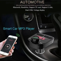 Car MP3 player car kit handsfree Bluetooth FM transmitter LCD USB charger