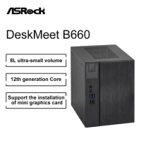 ASRock DESKMEET B660 Supports 13th 12th Gen Intel Core processors LGA1700 128GB Dual-channel DDR4 SATA3 M.2 USB 3.2 ALC897 Audio