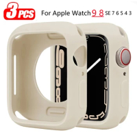 3PCS Soft Silicone Case for Apple Watch 45mm 44/42mm 41/40//38mm Cover Protection Shell For iWatch series 9 8 7 6 5 4 3 SE Bumpe