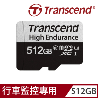 【Transcend 創見】USD350V High Endurance microSDXC UHS-I U3 512GB 高耐用記憶卡(TS512GUSD350V附轉卡)
