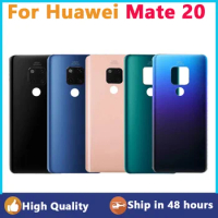 Battery Glass Door With Lens For Huawei Mate 20 Back Cover Glass Repair Parts For Huawei Mate 20 Back Cover