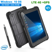 8" Rugged Windows 10 Tablet with 2D Scanner Reader Handheld Industrial Computer PDA Scanner Storage Management Tablet Onboard