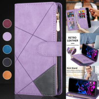 Wallet Zipper Flip Leather Case For Xiaomi Redmi 12C 11A 10C 9A 9T Note 12 11S 11 Pro 10 Pro 9 Pro Mi Poco X5 Pro 11T 12T Pro