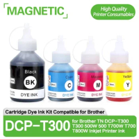 Refilled Dye Ink Kit Compatible for Brother TN DCP-T300 T300 500W 500 T700W T700 T800W Inkjet Printer Ink