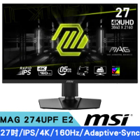 MSI微星 MAG 274UPF E2 27吋 4K IPS電競顯示器