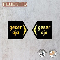 Sign Slide Pintu Geser aja Akrilik type 2 /Pajangan Pintu/Signage Pintu Slide/ Akrilik Geser GESER K