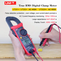 True RMS Digital Clamp Meter UNI-T UT201+UT202+UT202A+ AC DC voltage AC current tester NCV Multimeter false detection protection