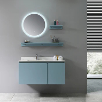 60-80-90-100-120cm Size Mirror Cabinet Bathroom Vanities Cabinet Bathroom Cabinet Set With Ceramic Sink