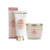 【SABON】細緻絲綢肌推薦組(絲綢身體乳液200ml+新升級身體磨砂膏600g)