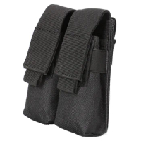 Molle Pistol Mag Pouch Tactical Pistol Double Magazine Pouch Molle Clip Military Airsoft Mag Holder Bag