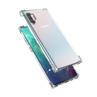 三星 Note10+ 手機透明加厚四角防摔氣囊保護殼(Note10+手機殼 Note10+保護殼)