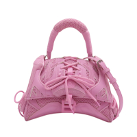 【二手名牌BRAND OFF】BALENCIAGA 巴黎世家 粉色 皮革 尼龍 球鞋 Hourglass 兩用包