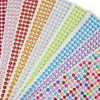 640pcs/pack 5mm Rhinestone Stickers, Gem Stickers, Adhesive Jewelry Stickers, Glittering Rhinestone