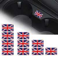 10pcs Epoxy UK United Kingdom Flag Sticker Car Interior Decoration Decal for Jaguar XE XF XJ Land Rover Range Rover Evoque Badge