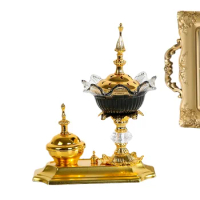 Incense Burner Holders Arabian Diffuser Bakhoor Oud Frankincense Cone Charcoal RamadanGift Home Decor for Yoga Spa Arom