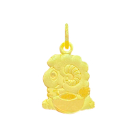 916 Gold Zodiac Sheep / Ram Pendant | Chinese Zodiac Charm | Animal Gold Jewelry (1.12g)