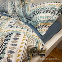 民族風床包 純棉 四件套 波西米亞  復古 幾何 活性 印花 全棉 床品 被套 床笠款 床包