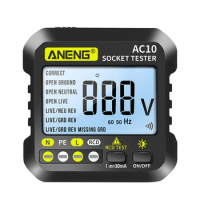 AC10 Socket Tester LCD Digital Power Outlet Voltage Test Detector