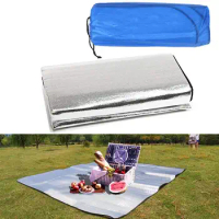 Camping Aluminum Foil Mat Outdoor Foldable Sleeping Moisture-Proof Mattress Blanket Waterproof Pad for Camp Picnic Foil Mat Out