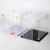 Collectibles Acrylic Display Case w/h Door Clear Assemble Display Box Dustproof Showcase for Action Figures Doll Toy Showcase