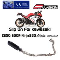 Slip On For kawasaki Ninja 250 250R 300 Ninja250 ninja300 Middle Pipe With DB-KILLER Motorcycle Full Exhaust System