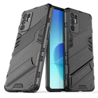 For OPPO Reno 6 5G Armor Shockproof Phone Case Back Cover For OPPO Reno6 Z 6Z 4G Magnetic Kickstand Anti-Fall Protect Cases Coqu