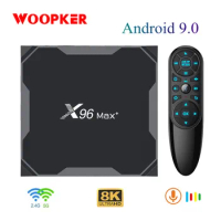 X96 Max Plus TV Box 1000M Android 9.0 Amlogic S905x3 8K Smart Media Player 4GB RAM 64GB ROM X96Max Set top Box Quad Core 5G Wifi