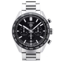 【TAG HEUER 豪雅】CARRERA 系列機械計時鏈帶款x黑x44mm(CBN2A1B.BA0643)