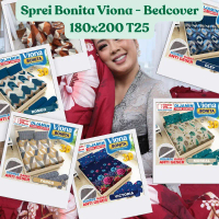 Bonita Bedcover Viona Set Fitted/Double 180x200 cm dengan 2 Sarung Bantal & 2 Sarung Guling Desain M