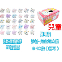 淨新醫用口罩-超立體兒童 (細耳)口罩 款式最多 3D口罩_彈性耳掛_幼童款6~~10歲 50入盒裝 一次性口罩