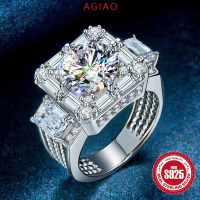 AGIAO Cincin 5 Karat Yang Mendominasi Cincin Ring Kawin Emas Putih Mewah