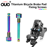 OUO Bike Disc Brake Pad Screws M4x27mm Titanium Alloy Bicycle Threaded Pin Insert Bolts Ultralight Bicycl Braking Accessories