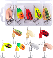 Dr.Fish Inline Fishing Spinner Kit 1/4oz Freshwater Fishing Lures Bell Spinnerbait French Blade Trou
