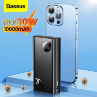 Baseus PD 30W 10000mAh Power Bank Mini Portable Fast Charging External Battery Charger 10000 mAh Powerbank For iPhone PoverBank