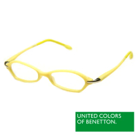 【BENETTON 班尼頓】專業兒童眼鏡 不規則曲面雙色設計系列(亮黃 BB043-84)