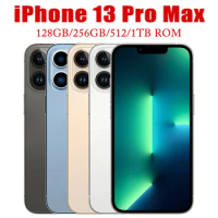 Original Apple iPhone 13 Pro Max 128GB 256GB 512GB 1TB ROM Genuine OLED A15 IOS Face ID NFC Unlocked 5G Smartphone