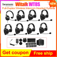 Saramonic Witalk WT8S Full Duplex Headset System Wireless Intercom Teamwork Microphone Marine Communication Headset