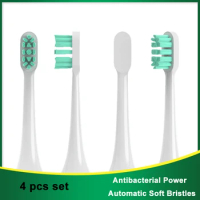 For XIAOMI T300/500 4pcs CE Replace Brush Heads Pink Green Healthy Oral Toothbrush Clean Soft DuPont Brush Head