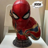 40cm Genuine Marvel Armor Spider Man Handmade Hero Expedition Movie Surrounding Gk Modelstatue Bust Decoration Kid Gift Toys