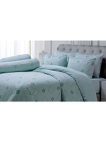 ชุดผ้าปู 5 ฟุต 5 ชิ้น (ควีนไซส์) รุ่น เทนเซล ลาย T854 สีLight Blue