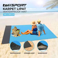 TaffSport Tikar Piknik Tikar Lipat Waterproof Matras Camping biru