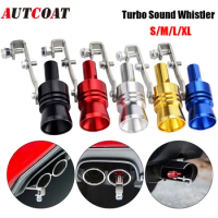 1Pcs Universal Turbo Sound Simulator Whistle Car Exhaust Pipe Whistle Vehicle Sound Muffler S/M/L/XL