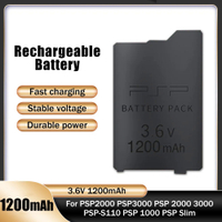 3.6V 1200mAh bateri litium boleh dicas semula untuk  PSP2000 PSP3000 PSP 2000 3000 PSP PSP-S110 Play