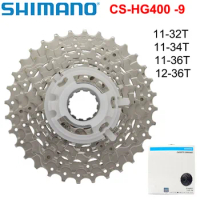 SHIMANO CS HG400 9 Speed Mountain Bike Cassette 11-32T 11-34T 12-36T MTB 9v Bicycle Freewheel original accessories